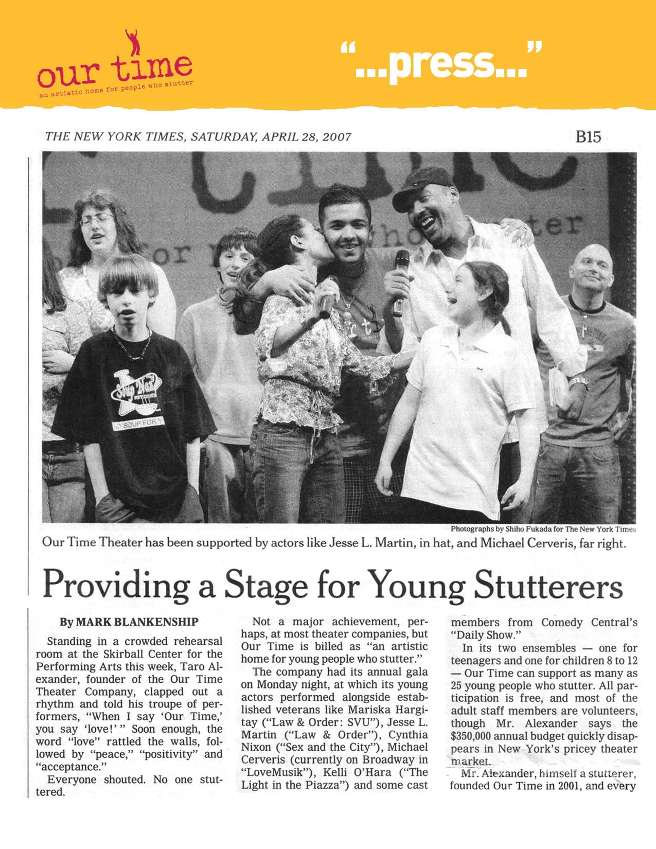 Providing a Stage for Young Stutterers