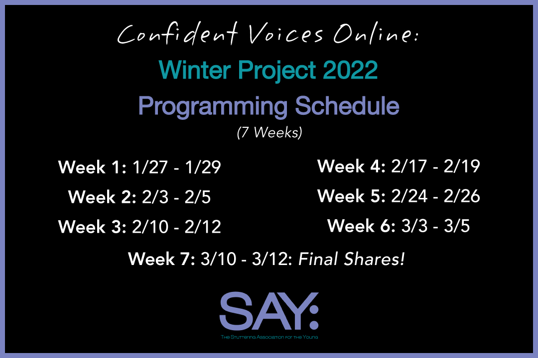 SAY Confident Voices: Winter Project